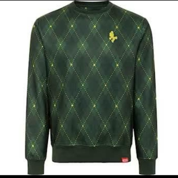 Super Mario™ - Green Argyle Sweatshirt NWT - Picture 1 of 8
